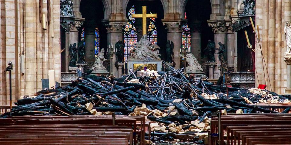The First Photos From Inside Notre Dame Show Destruction and Hope
