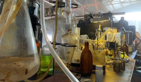 <span class="caption">Inside an illicit meth lab.</span> <span class="attribution"><a class="link " href="https://www.shutterstock.com/image-photo/view-inside-clandestine-methamphetamine-lab-1493320838" rel="nofollow noopener" target="_blank" data-ylk="slk:Darwin Brandis/Shutterstock;elm:context_link;itc:0;sec:content-canvas">Darwin Brandis/Shutterstock</a></span>