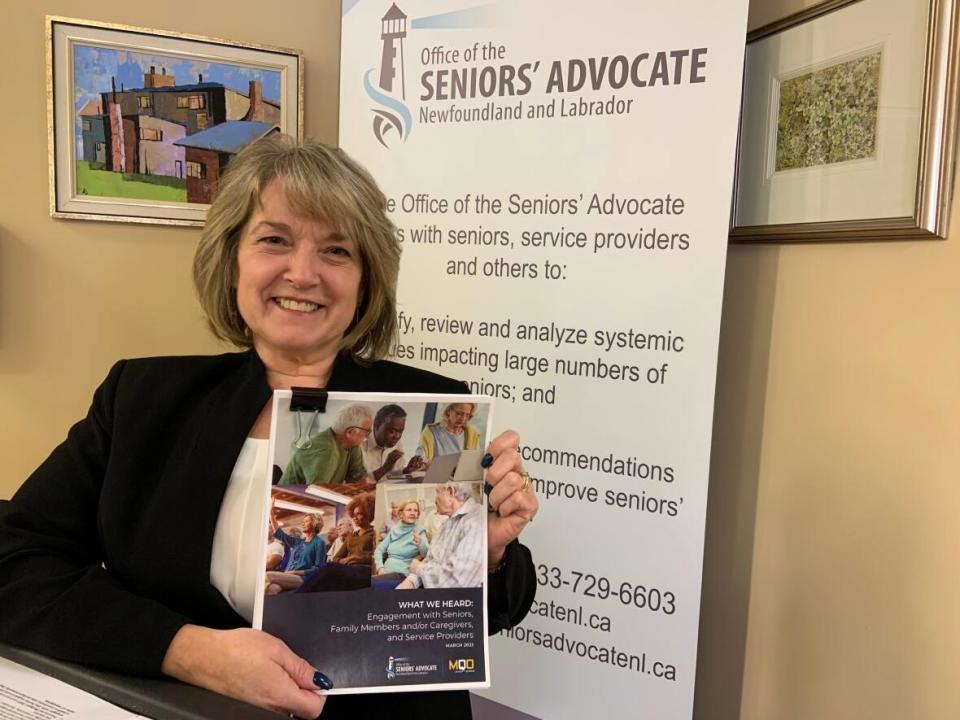 Seniors advocate Susan Walsh released the results of a public engagement process on Thursday. (Darrell Roberts/CBC - image credit)