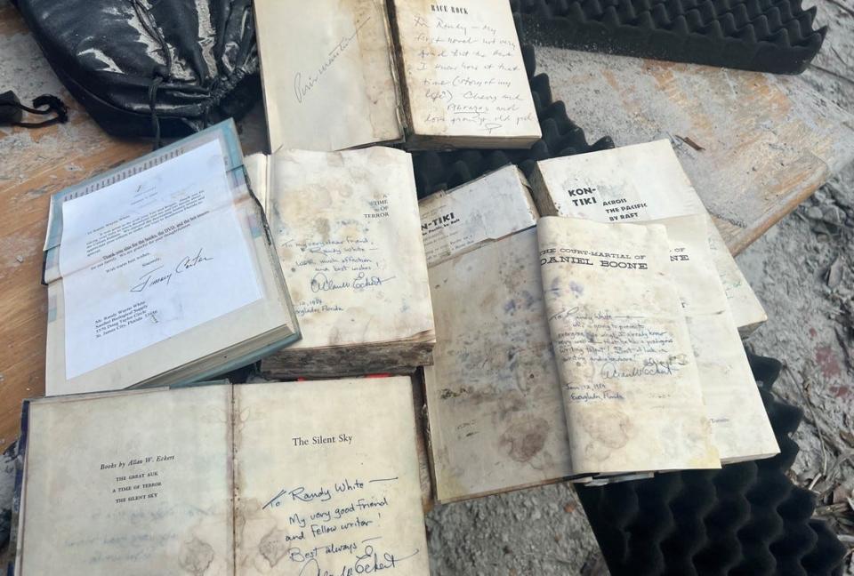 Hurricane Ian destroyed novelist Randy Wayne White's collection of signed, first-edition books.