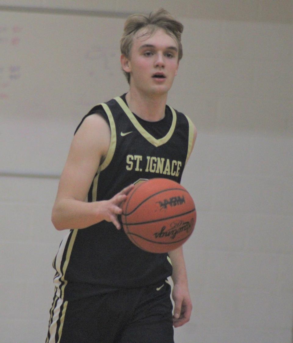 Senior Ethan McLean, one of many dangerous St. Ignace players, will look to lift the Saints past Onaway at Inland Lakes on Tuesday.