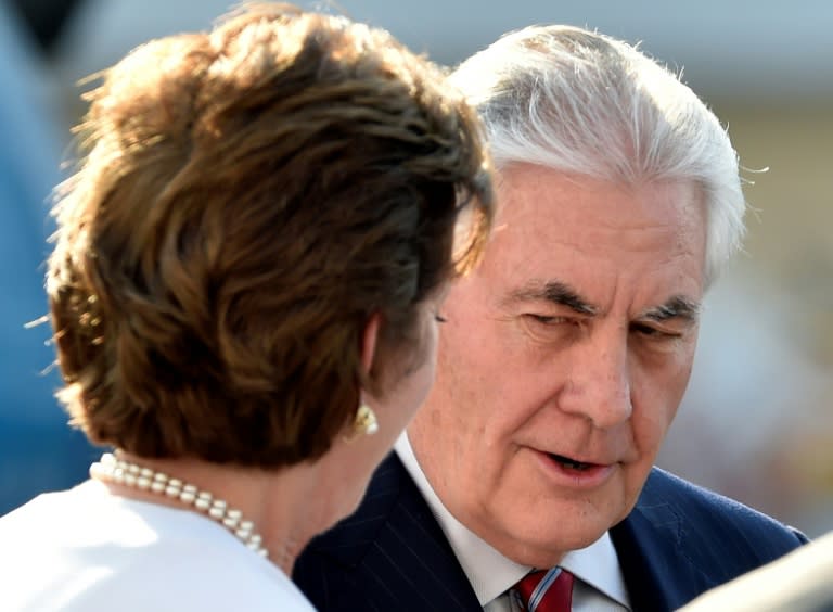 US Secretary of State Rex Tillerson (R) is set to meet with Mexican President Enrique Pena Nieto to smooth over tensions