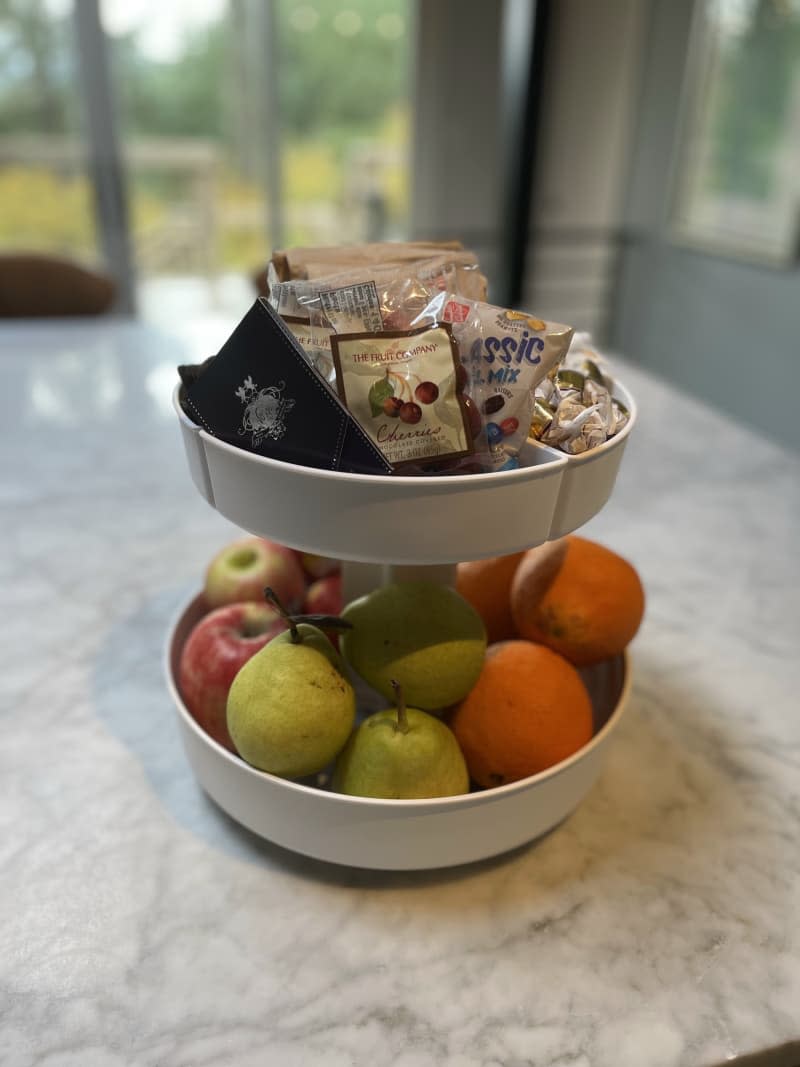 Good Housekeeping's favorite lazy susan with items on it.