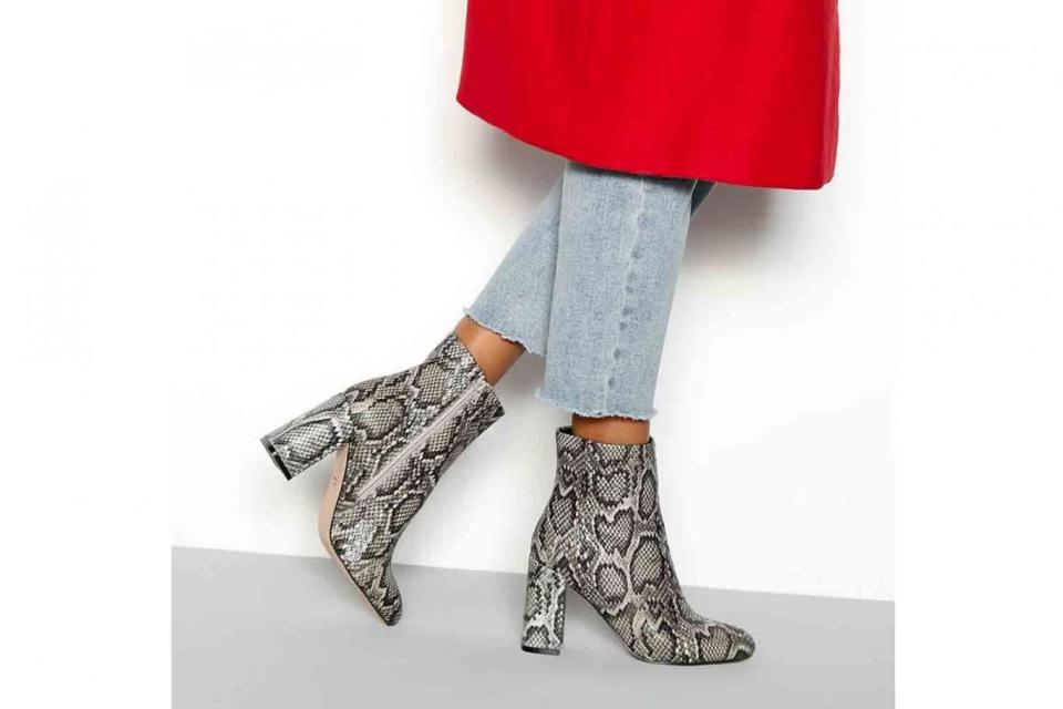 Faith Multi Britney block heel ankle boots