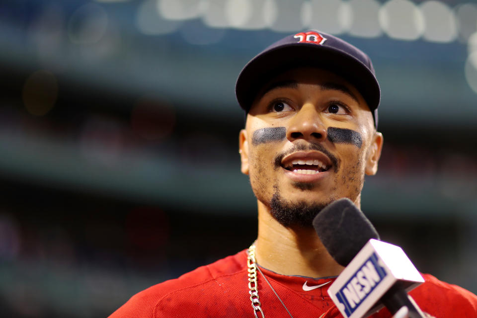 There were plenty of mixed reactions to the news that the Red Sox traded Mookie Bets to the Dodgers on Tuesday night. (Maddie Meyer/Getty Images)