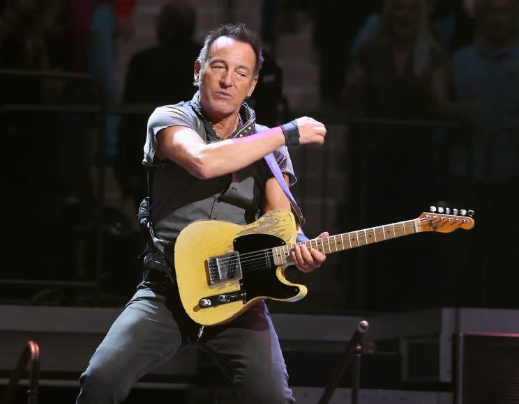 Bruce Springsteen on stage at Madison Square Garden on March 28, 2016 in New York City. (Photo: Jamie McCarthy/Getty Images)