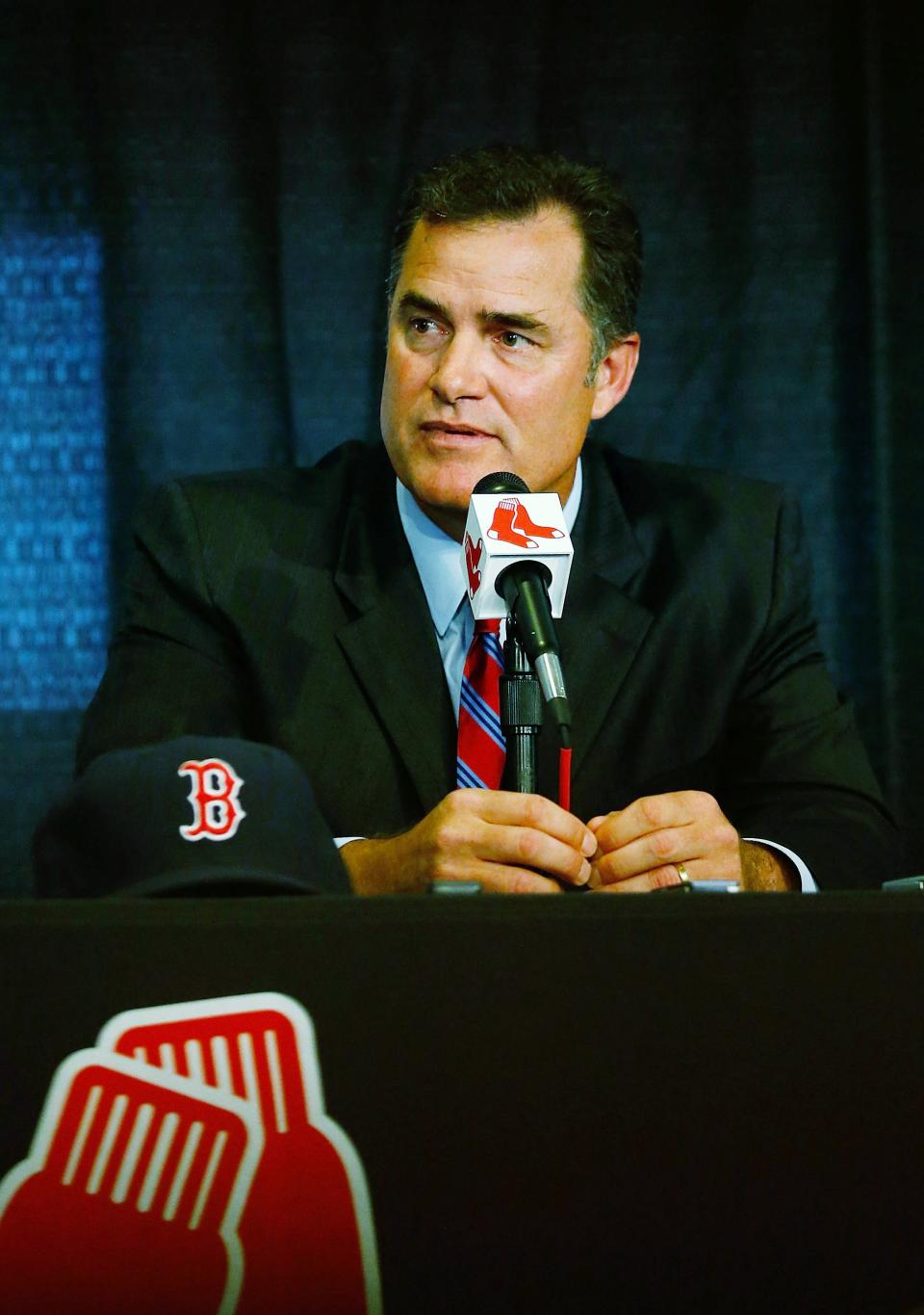 BOSTON, MA - OCTOBER 23: The Boston Red Sox announce John Farrell as the new manager, the 46th manager in the club's 112-year history, on October 23, 2012 at Fenway Park in Boston, Massachusetts. (Photo by Jared Wickerham/Getty Images)