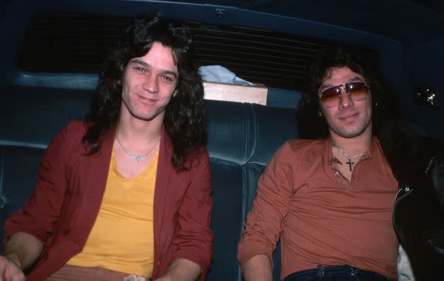 <p>Lynn Goldsmith/Corbis/VCG via Getty</p> Eddie Van Halen (Left) and Alex Van Halen (Right) in 1978