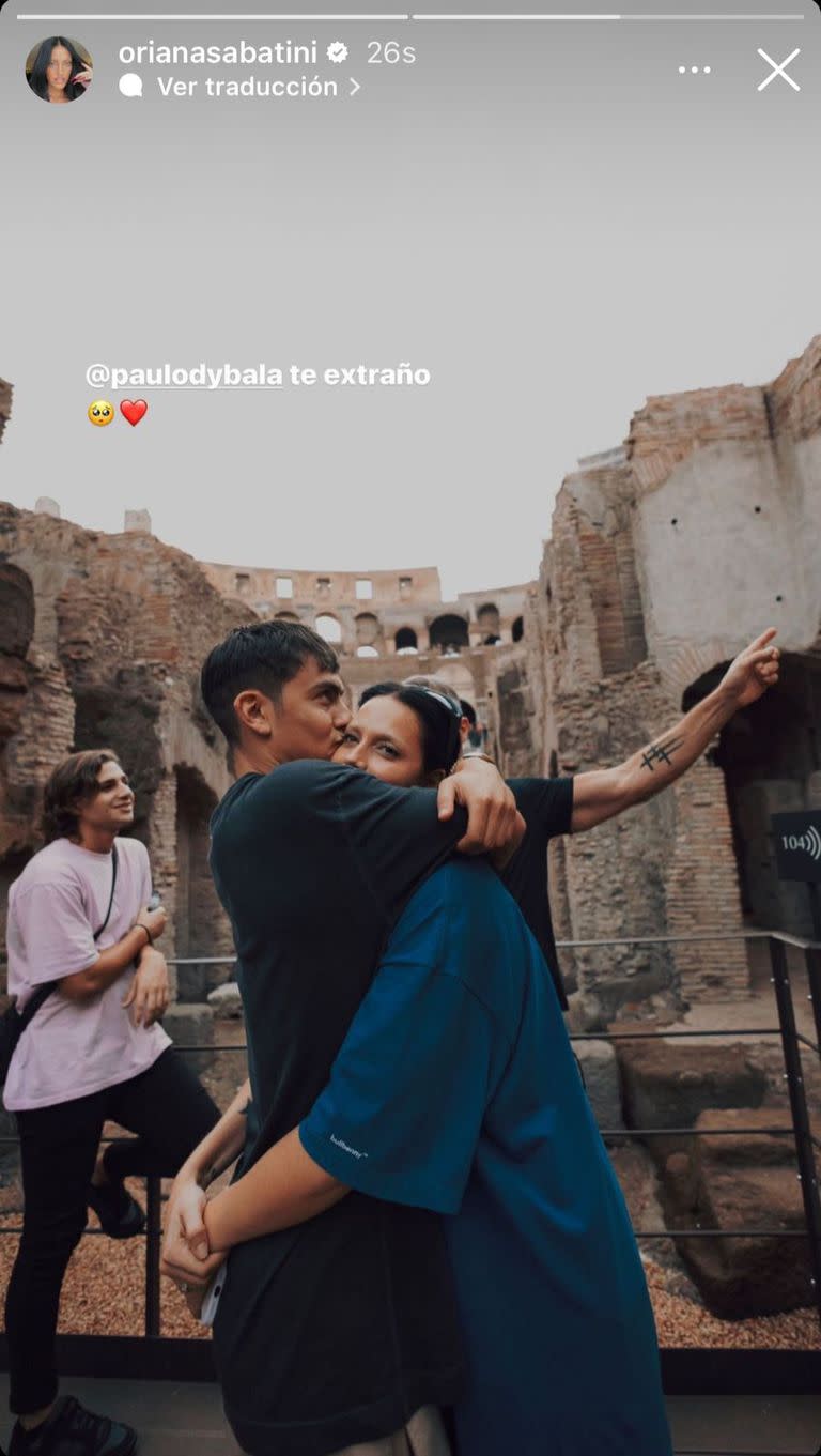 El posteo de Oriana Sabatini para Paulo Dybala (Foto: Instagram @orianasabatini)