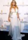 Cannes Film Festival 2013: Paris Hilton opted for a white Grecian-style gown.