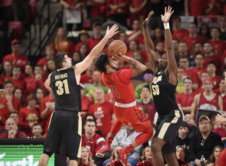 Maryland came into Saturday’s game with a great record in two-possession games, but came up just short in the final minute against Purdue. (AP)