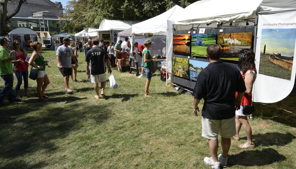 Thousands of people will enjoy the twelfth annual Kansas City Irish Fest this year at Crown Center. Part of Washington Park was filled with artwork.