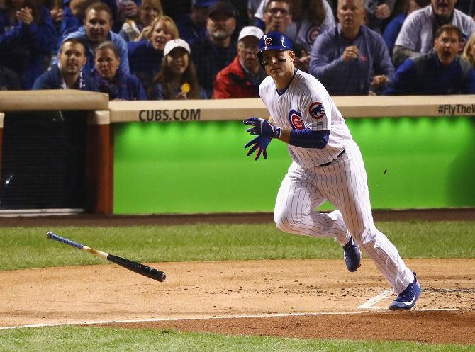 Anthony Rizzo got the scoring started with an RBI single in World Series Game 4. (Getty Images)