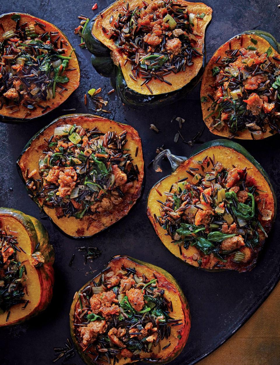 Acorn Squash with Wild Rice Stuffing