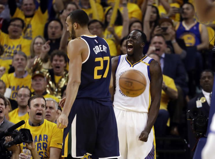 Draymond Green and the Warriors led wire-to-wire to open up a 2-0 lead. (AP)