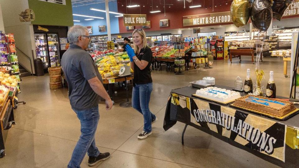 Charlie Long, manager of the Ridley’s Family Market in Kuna, is retiring after 47 years in the grocery business.