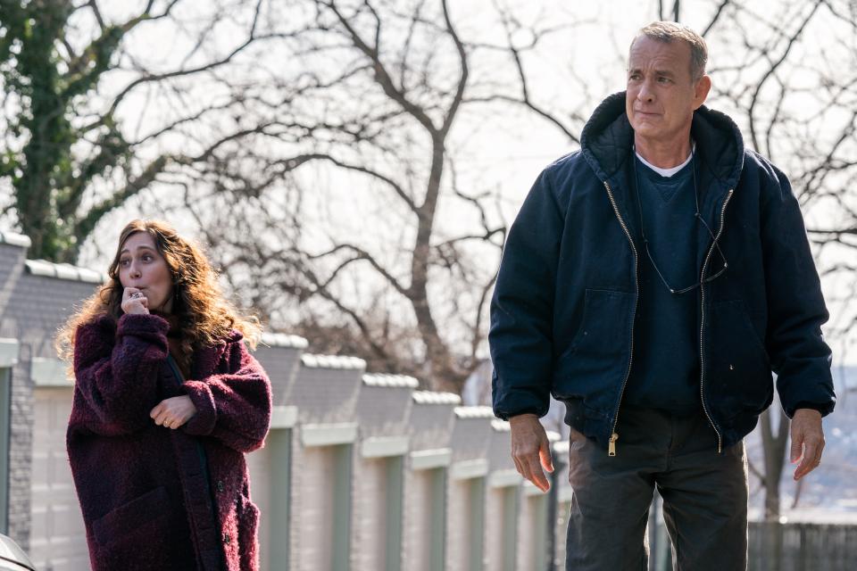 Mariana Treviño and Tom Hanks in 'A Man Called Otto' 