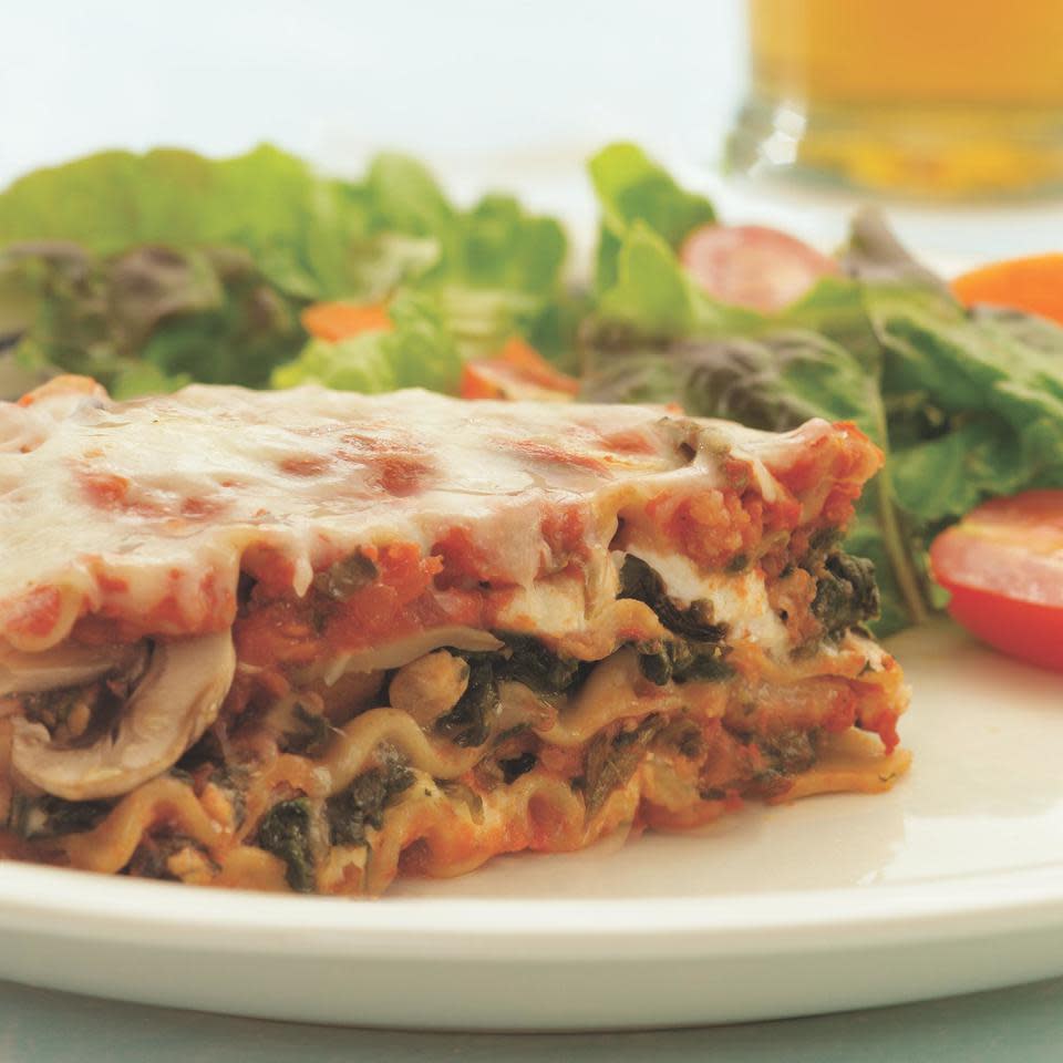 Sausage, Mushroom & Spinach Lasagna