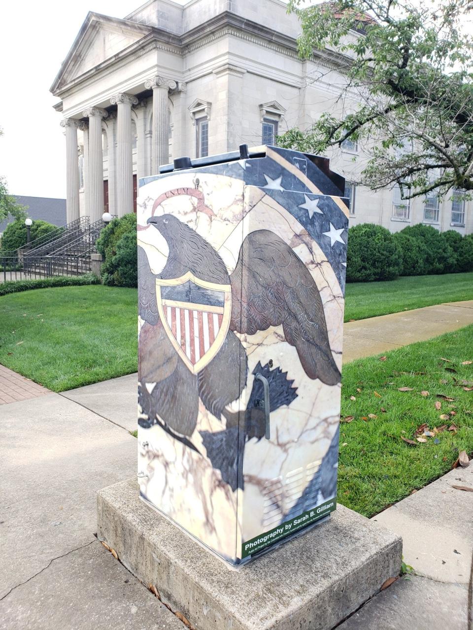 Art by Sarah. B. Gilliam adorns a utility box as part of a new public art project by the Columbia Arts Council.