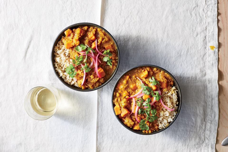 September: Sweet Potato-and-Red Lentil Curry
