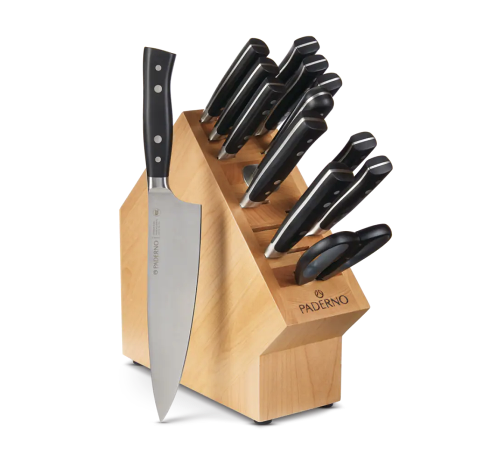 Paderno Montgomery Stainless Steel Knife Block Set (Photo via Canadian Tire)