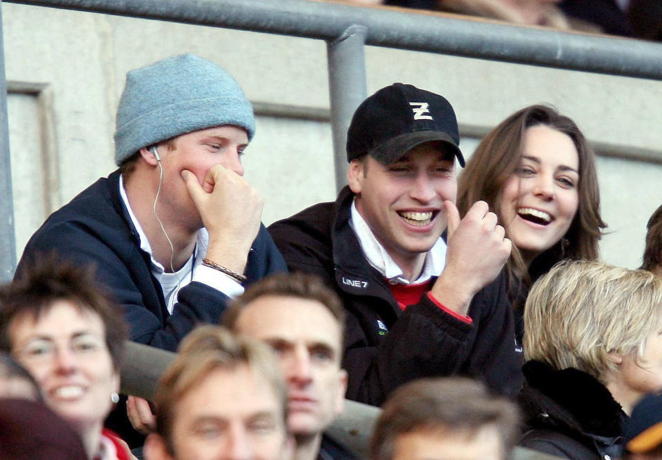 Harry, William et Kate en février 2007