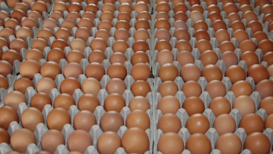 Egg farmers say brown and white eggs are closely matched in their nutritional value. - Edmund McNamara