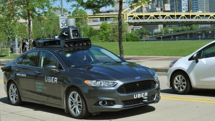 Uber self-driving car.