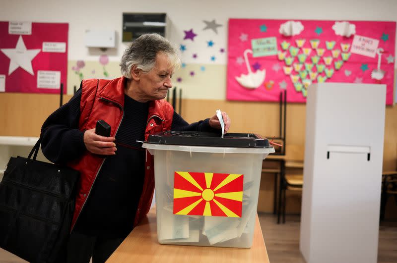 North Macedonia holds first round of presidential election, in Skopje