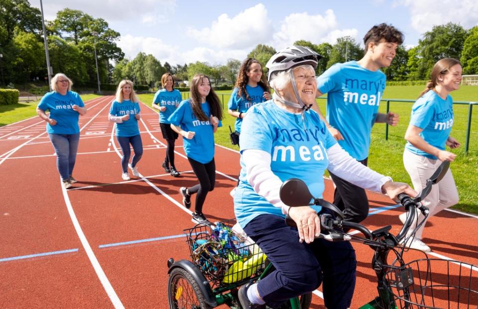 Ellison Hudson will cycle up to 20 miles a day (Martin Shields/Mary’s Meals/PA)