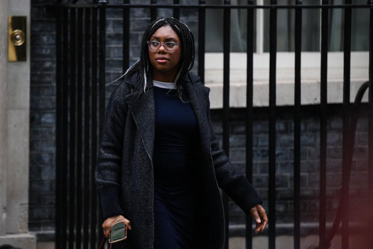 Britain’s business and trade secretary Kemi Badenoch leaves after attending the weekly Cabinet meeting at 10 Downing Street, in London, on 21 February 2023 (AFP via Getty Images)