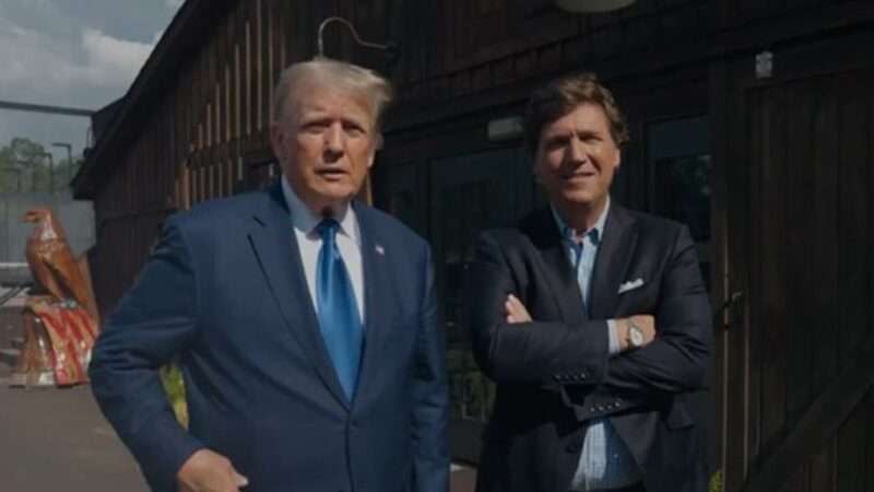 Donald Trump and Tucker Clarson