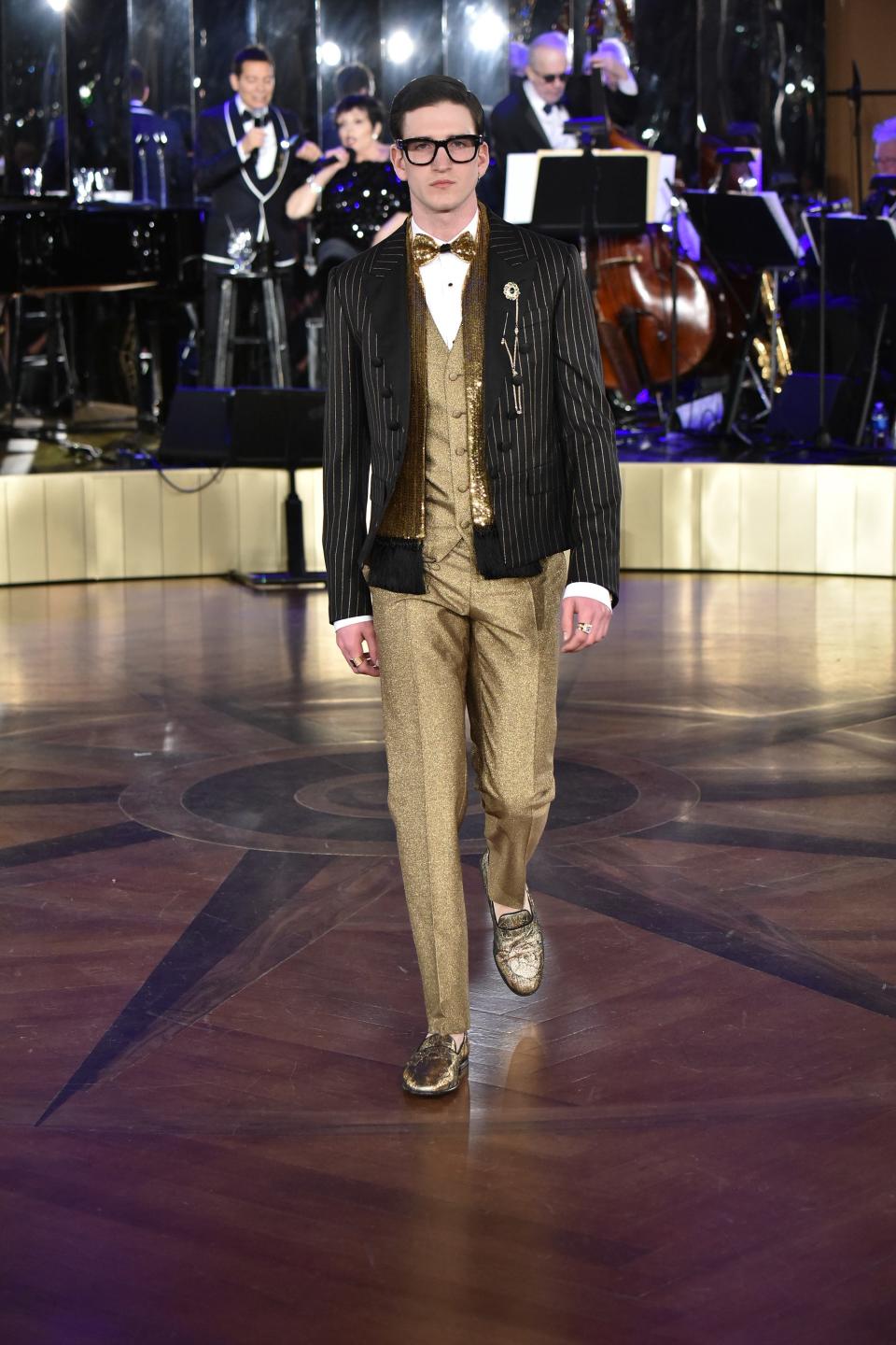 Dolce & Gabbana presented their Alta Sartoria menswear to a crowd that included Nick Jonas, Trevor Noah, and Steve Harvey.