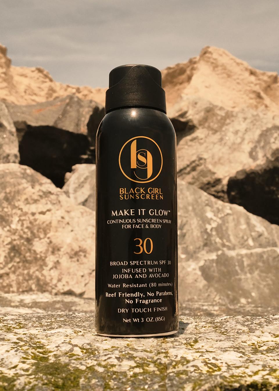 Make It Glow, thatÕs SPF 30 from Black Girl Sunscreen, in New York, May 29, 2022. If youÕre in the market for a good sunscreen but baffled by the array of new products, there are some factors to consider. (Sage East/The New York Times)