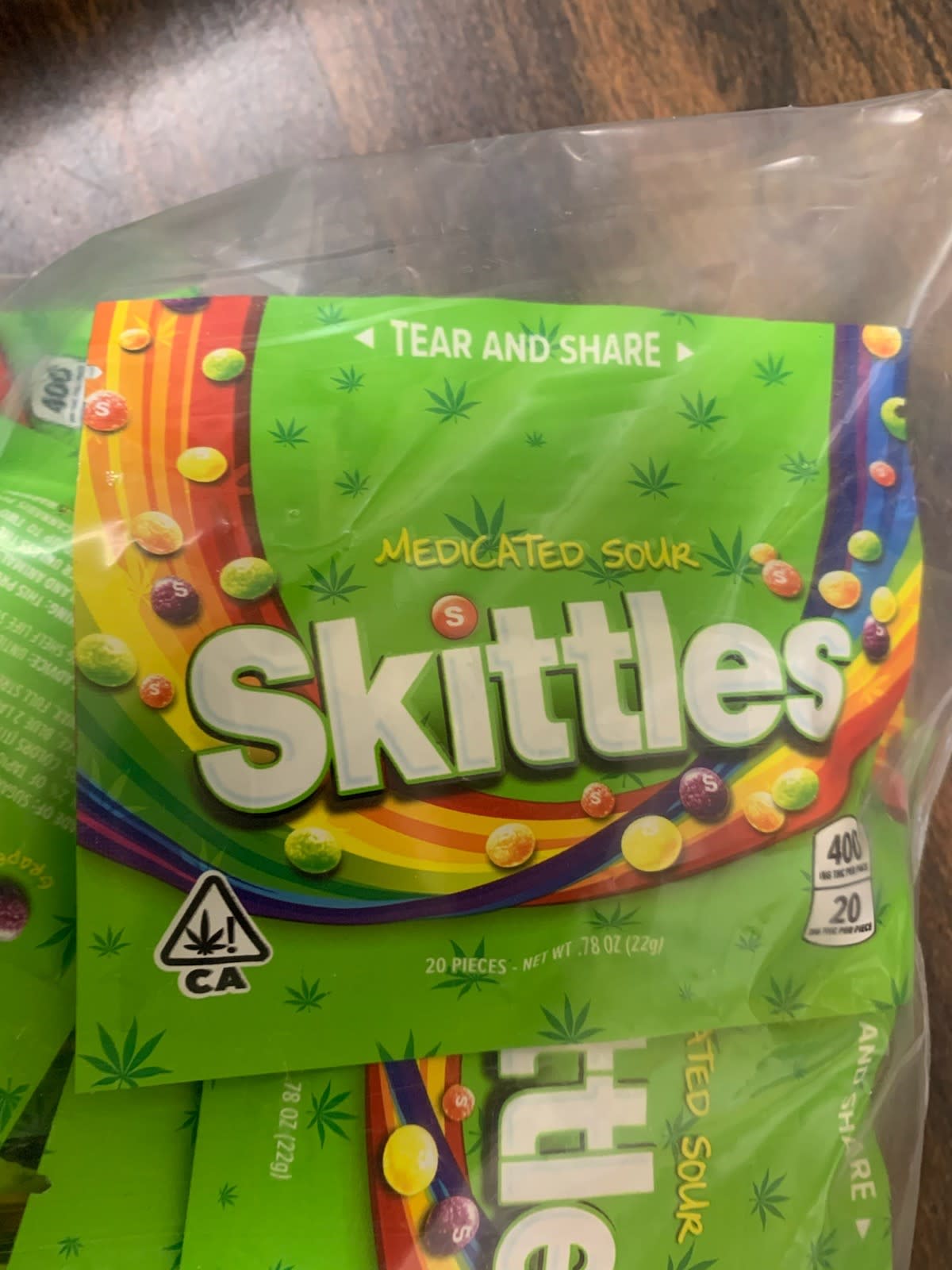 The Indiana State Police confiscated Medicated Sour Skittles that are "packaged and marketed to look like candy." (Credit: Indiana State Police)