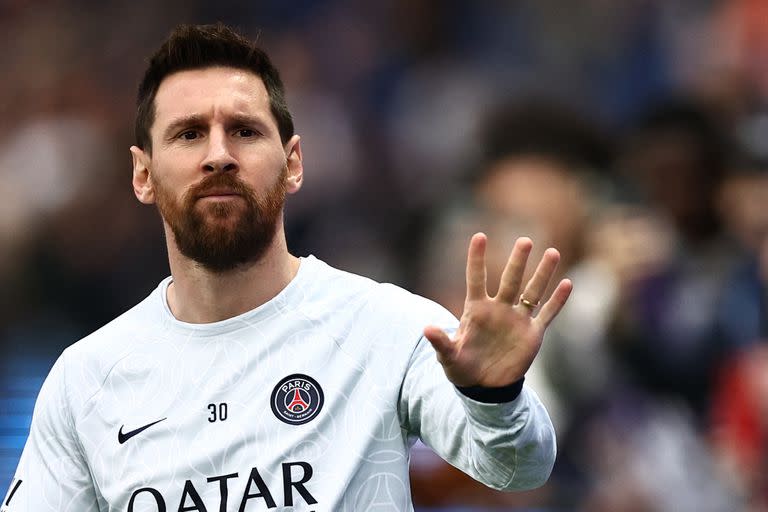 Lionel Messi antes del partido con el Ajaccio.