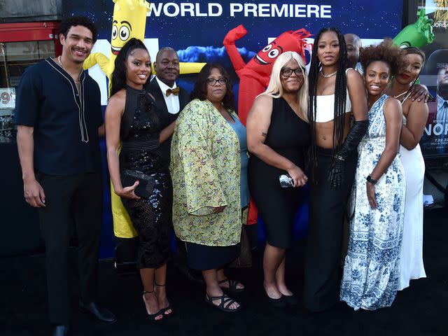 <p>Alberto Rodriguez/Hollywood Reporter/Getty</p> Keke Palmer and family at the world premiere of Universal Pictures' "NOPE" in 2022.