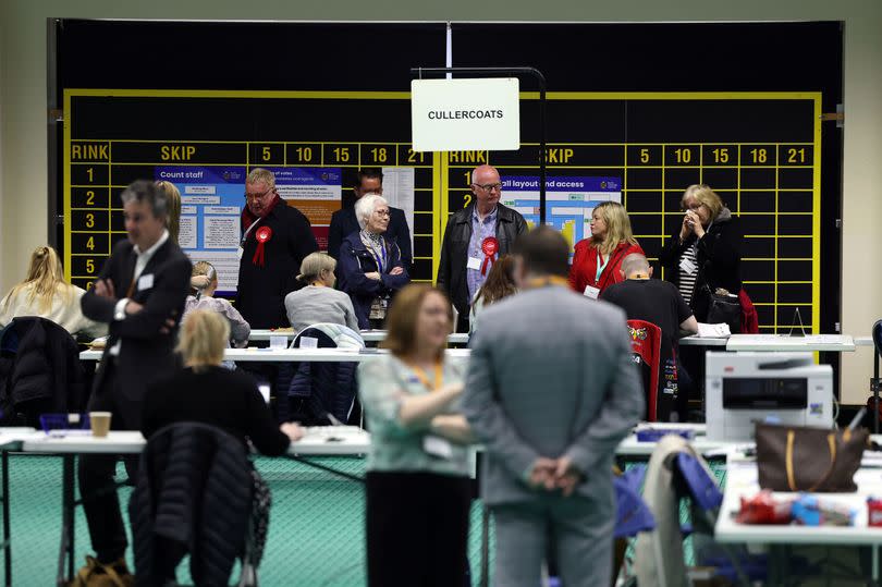 North Tyneside's local election count at the Parks Leisure Centre, North Shields