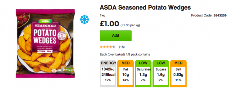 ASDA sell their bags of potato wedges for £1 (ASDA)