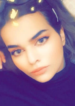 Rahaf Mohammed al-Qunun, a Saudi woman who claims to be fleeing her country and family and is currently in Bangkok, Thailand, is shown in this undated photo obtained by Reuters from social media. @rahaf84427714/via REUTERS