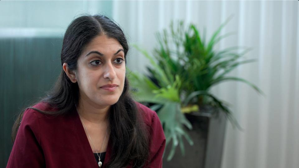Dr. Nisha Verma, an Atlanta OB-GYN, is one of many doctors speaking out about the impact of abortion bans on maternal health. Verma, seen here on June 27, 2023, has testified before Congress and encouraged others to advocate for reproductive rights.