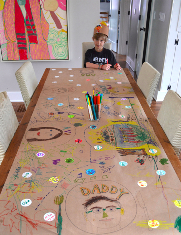 <p>Art Bar Blog</p><p>Don’t buy a tablecloth for Thanksgiving this year—have your kids design one instead! <a href="https://www.artbarblog.com/kid-made-thankful-table/" rel="nofollow noopener" target="_blank" data-ylk="slk:Art Bar Blog;elm:context_link;itc:0;sec:content-canvas" class="link "><em>Art Bar Blog</em></a> tells you what you’ll need for this fun craft.</p>