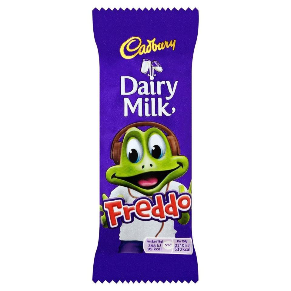 <p><a rel="nofollow noopener" href="https://www.amazon.co.uk/Cadbury-Dairy-Milk-Freddo-Chocolate/dp/B009JS3Q0K/" target="_blank" data-ylk="slk:SHOP NOW;elm:context_link;itc:0;sec:content-canvas" class="link ">SHOP NOW</a></p>