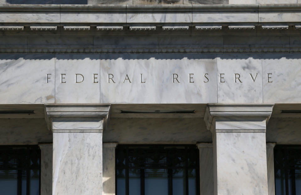 Federal Reserve Board building on Constitution Avenue is pictured in Washington, U.S., March 19, 2019. REUTERS/Leah Millis