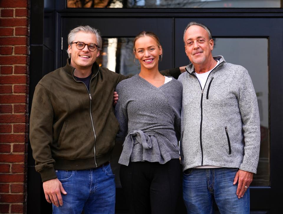 The team behind Rest Boutique Hotels is working to expand the business quickly. Pictured here from left: Patrick Guetle, chief operating officer, Sarah Burgett, chief marketing officer, and Tom Wein, founder and CEO.