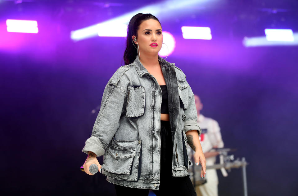 Demi Lovato performs at Capital’s Summertime Ball With Vodafone at Wembley Stadium in London. (Photo: Isabel Infantes/PA Wire)