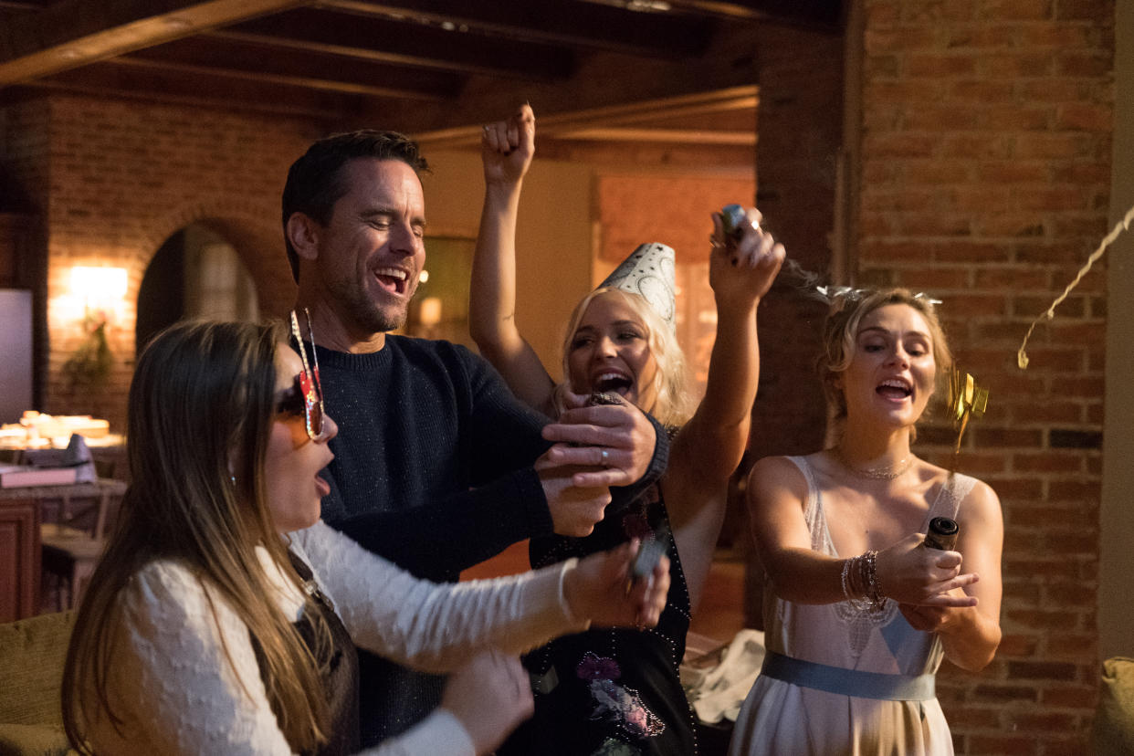 Maisy Stella, Charles Esten, Lennon Stella, and Clare Bowen in <em>Nashville.</em> (Photo: CMT)