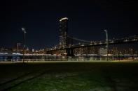 An empty sreet is seen during the outbreak of the coronavirus disease (COVID-19) in Brooklyn