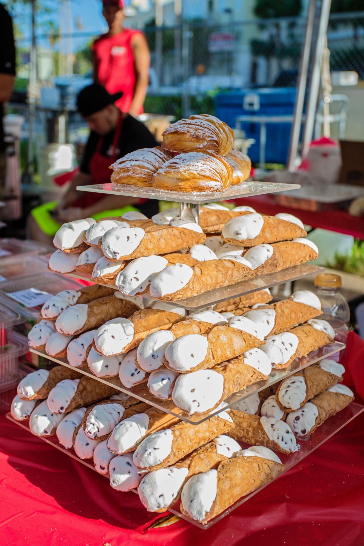 Entertainment, cooking demonstrations and excellent food, like this canoli stack, await at the Feast of Little Italy, Nov. 3 to 5 at Abacoa in Jupiter.