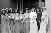 <p>A sure thing at any early '70s wedding? Tudor sleeves. They rose to prominence thanks to Princess Anne's 1973 wedding dress and made an appearance at many weddings at the time.</p>
